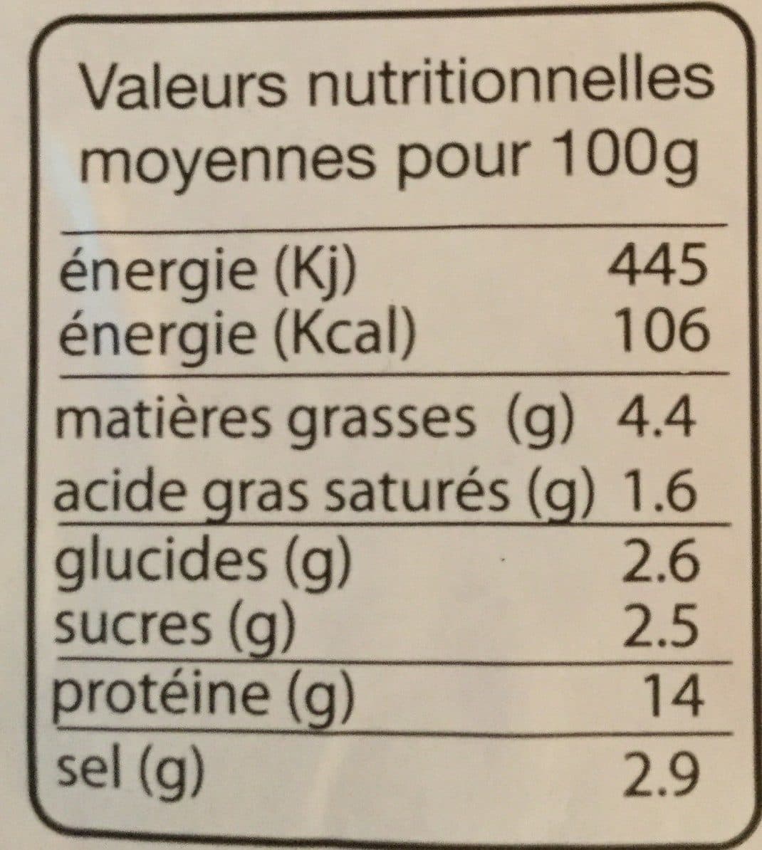 Open Food Facts Épaule cuite standard packshot