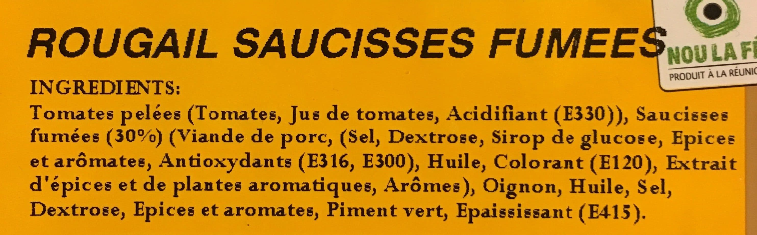 Salaisons de Bourbon Rougail saucisses fumées packshot