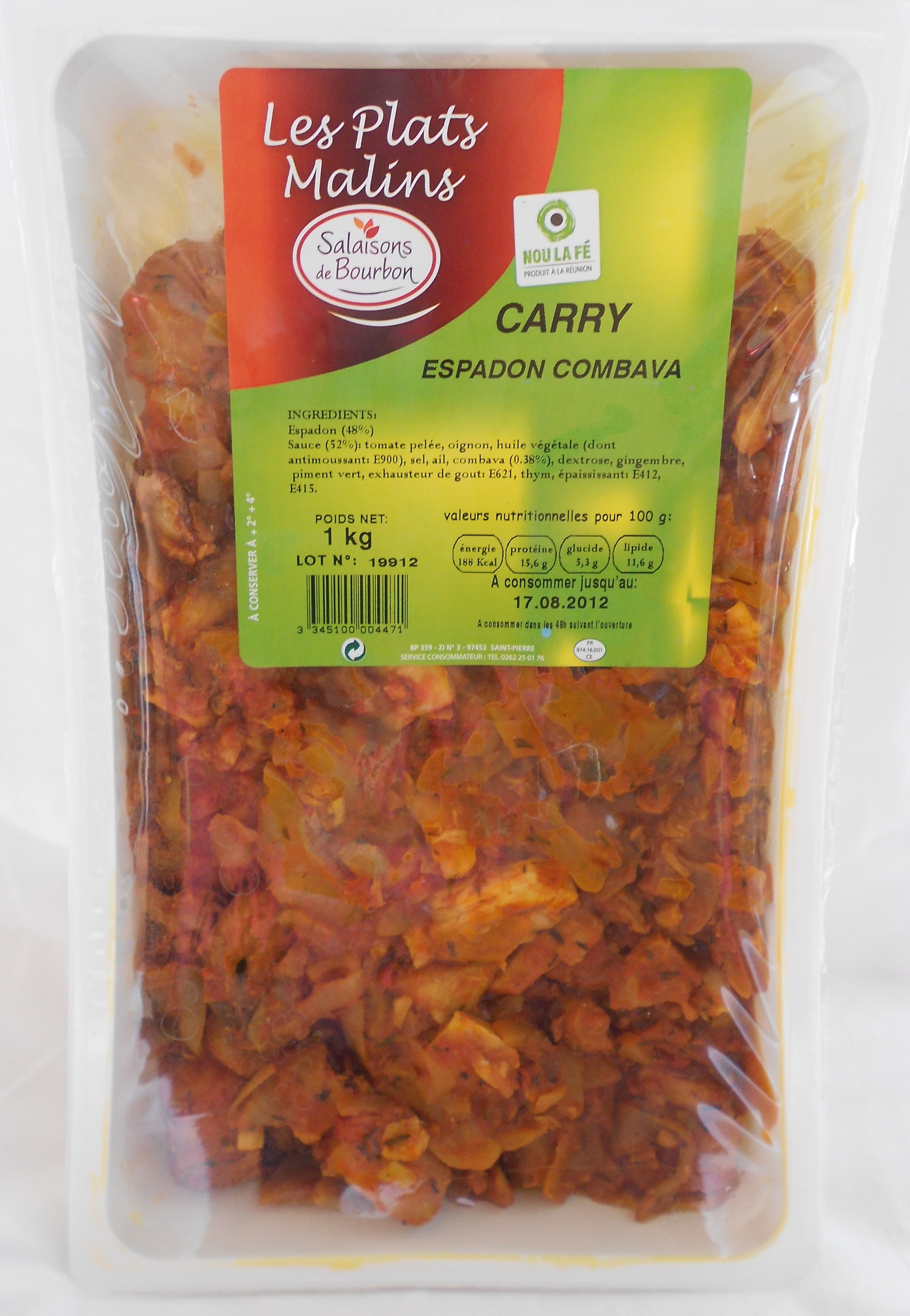 Salaisons de Bourbon Carry espadon combava packshot