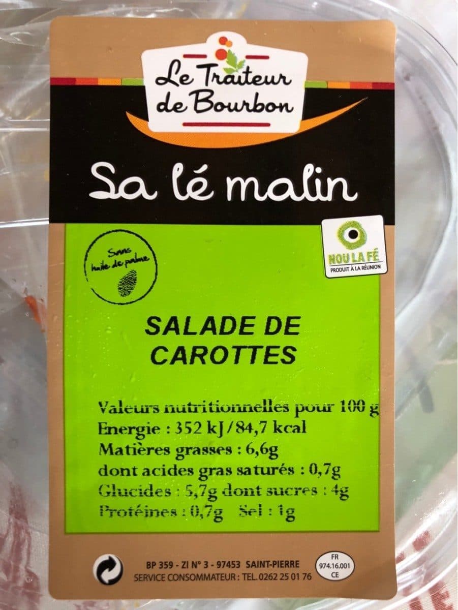 Le Traiteur De Bourbon Salade de carotte packshot