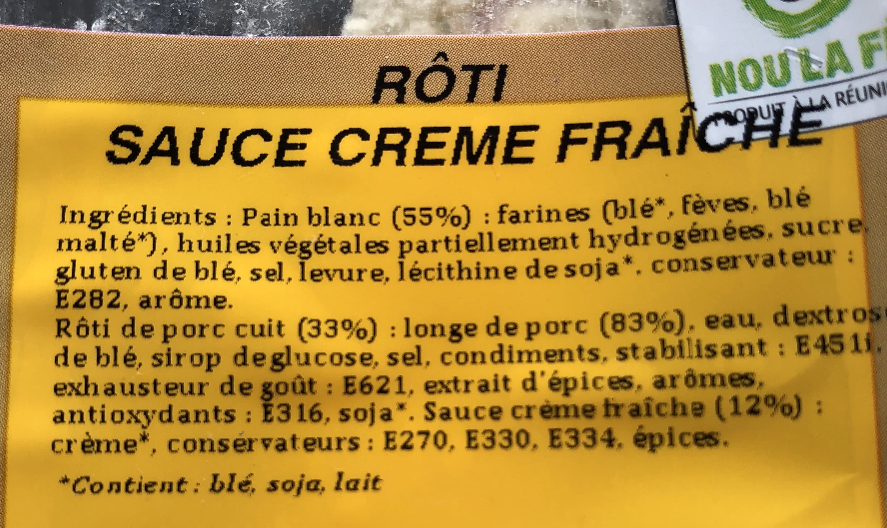 Le Traiteur Bourbon Sandwich roti creme fraiche packshot
