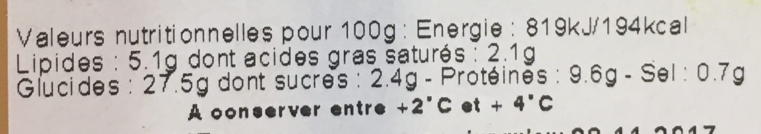 Salaison Wrap Poulet à l'indienne packshot