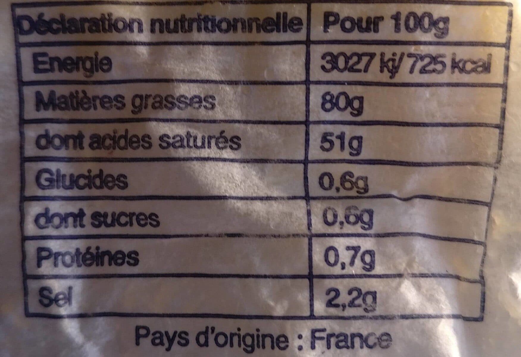 Leader Price Beurre Barat VX Bourg 250 G packshot