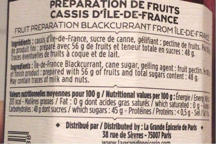 La Grande Epicerie de Paris Préparation De Fruits Cassis D?ile De France packshot