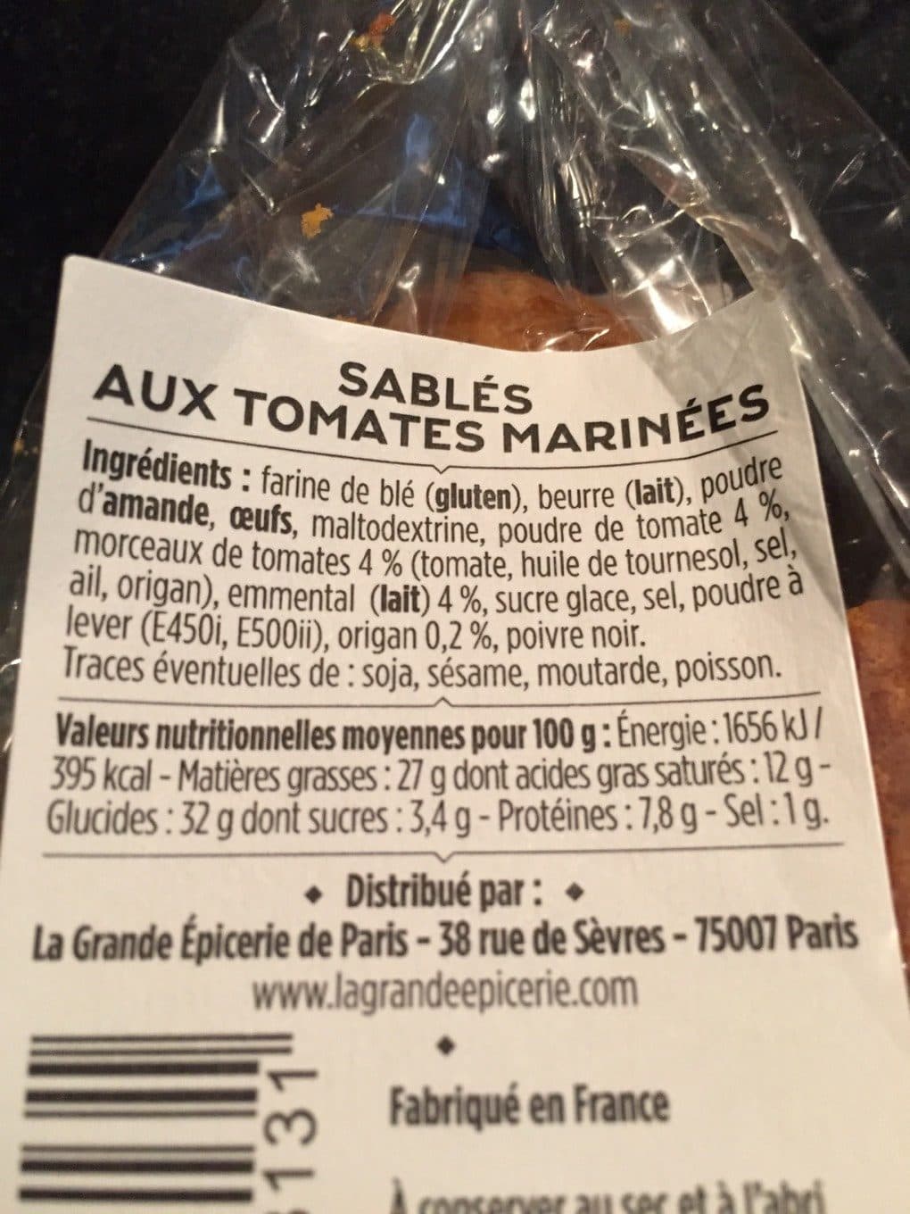 La Grande Epicerie De Paris Sablés Aux Tomates Marinées packshot