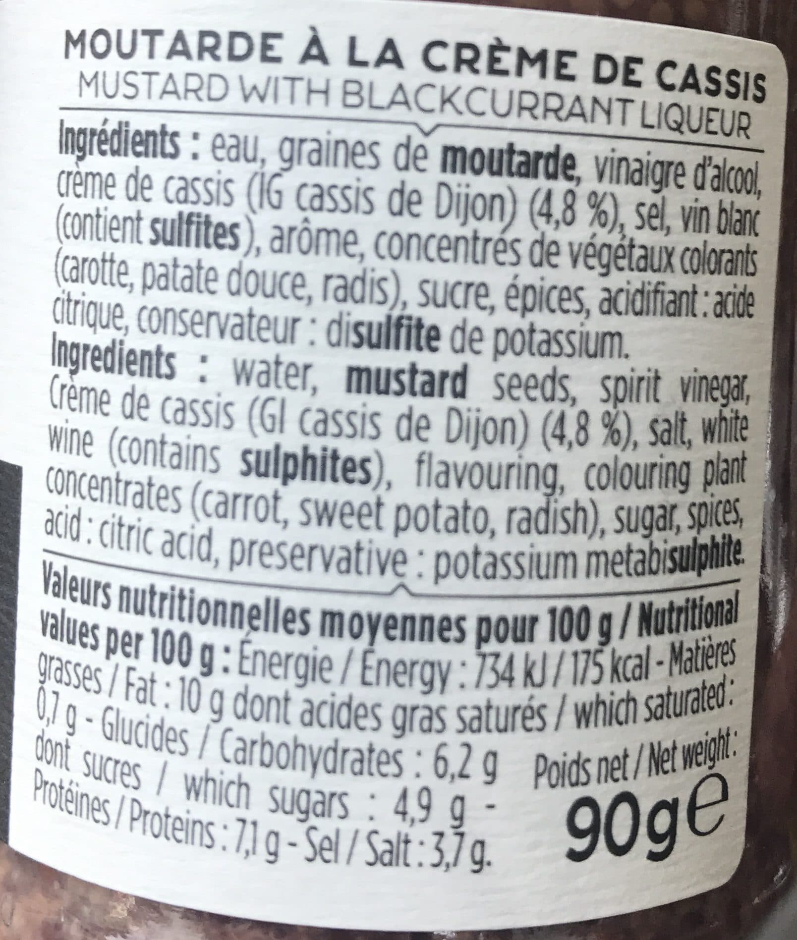 la grande épicerie de paris Moutarde à La Crème De Cassis packshot