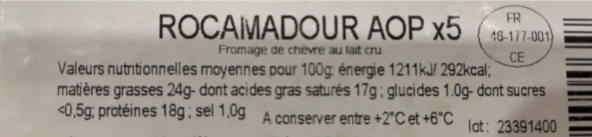 Etoile du Quercy Rocamadour packshot