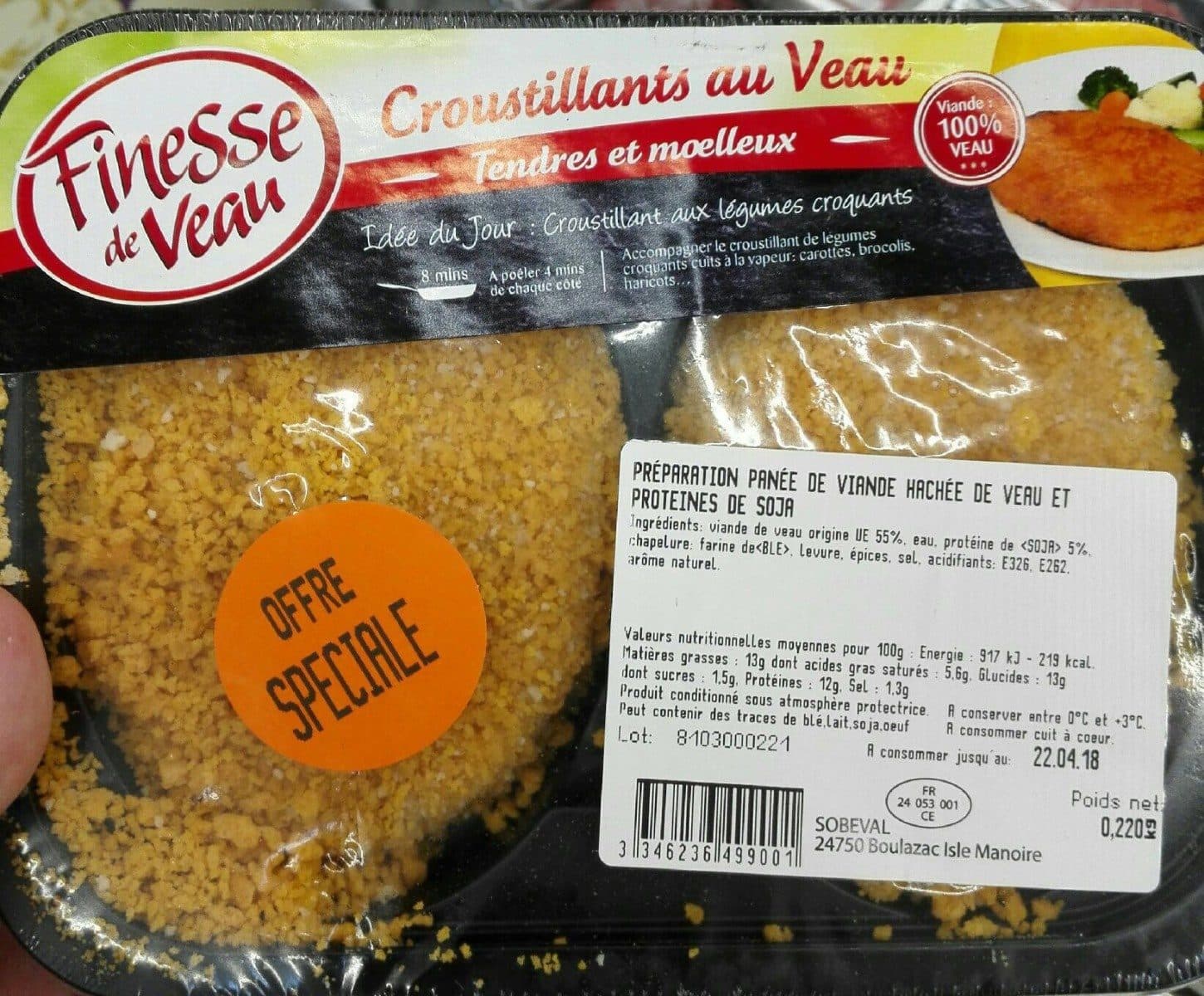 Open Food Facts Croustillants au veau packshot