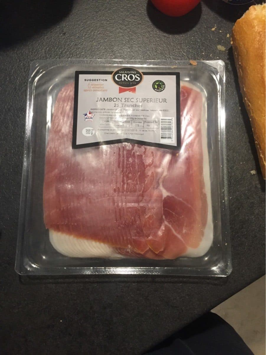 Open Food Facts Jambon sec superieur packshot
