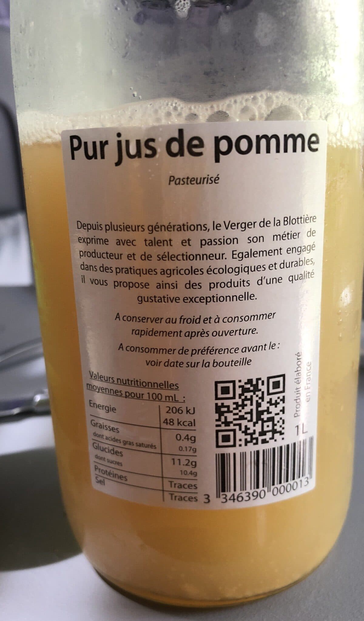 Le verger de La Blottière Pur jus de pomme packshot