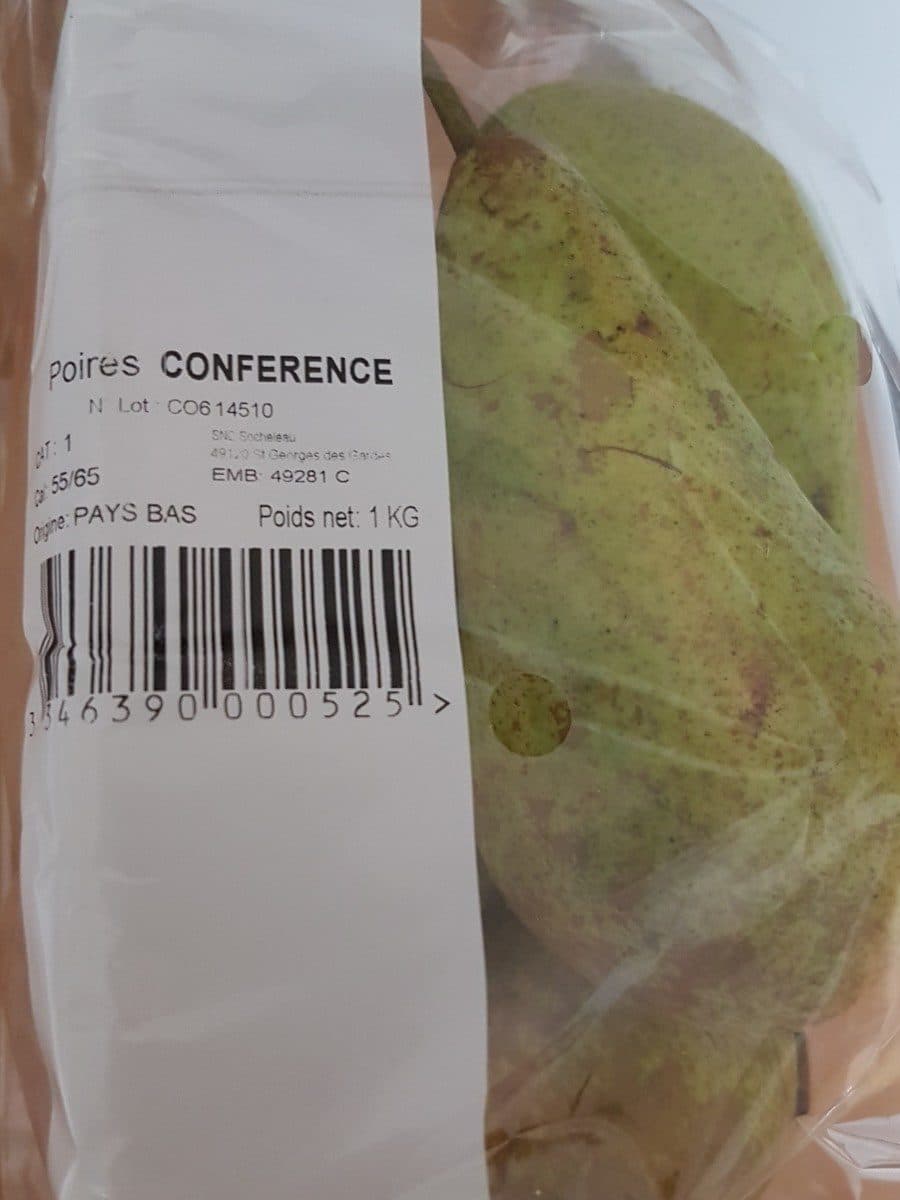 Open Food Facts Poires packshot