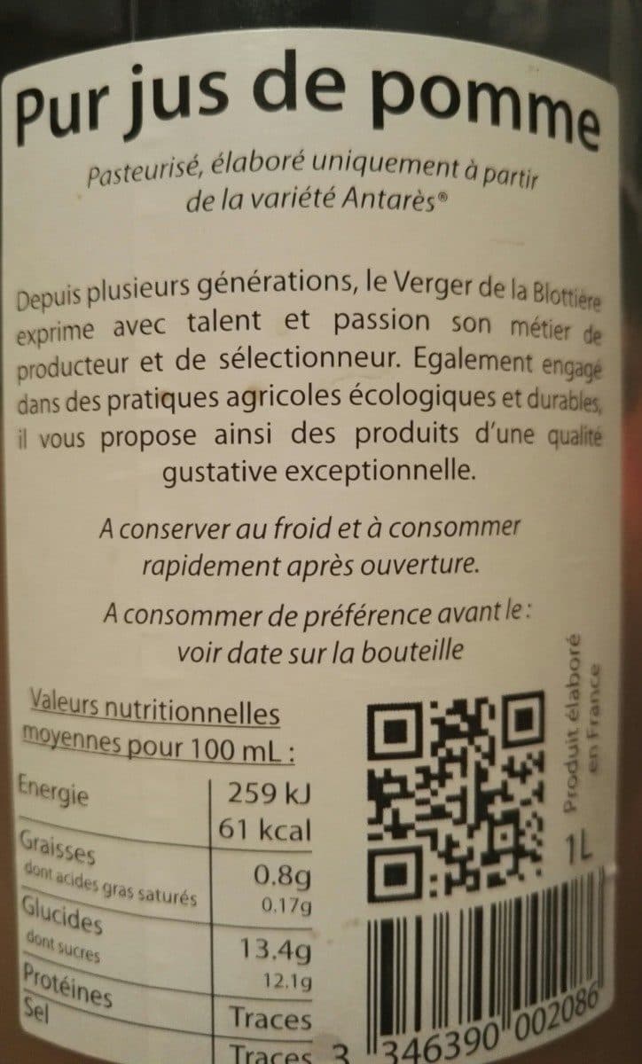 Open Food Facts Jus de pomme packshot