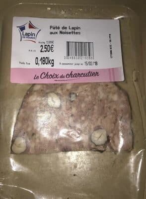 Le Choix Du Charcutier Pâté de lapin aux noisettes packshot