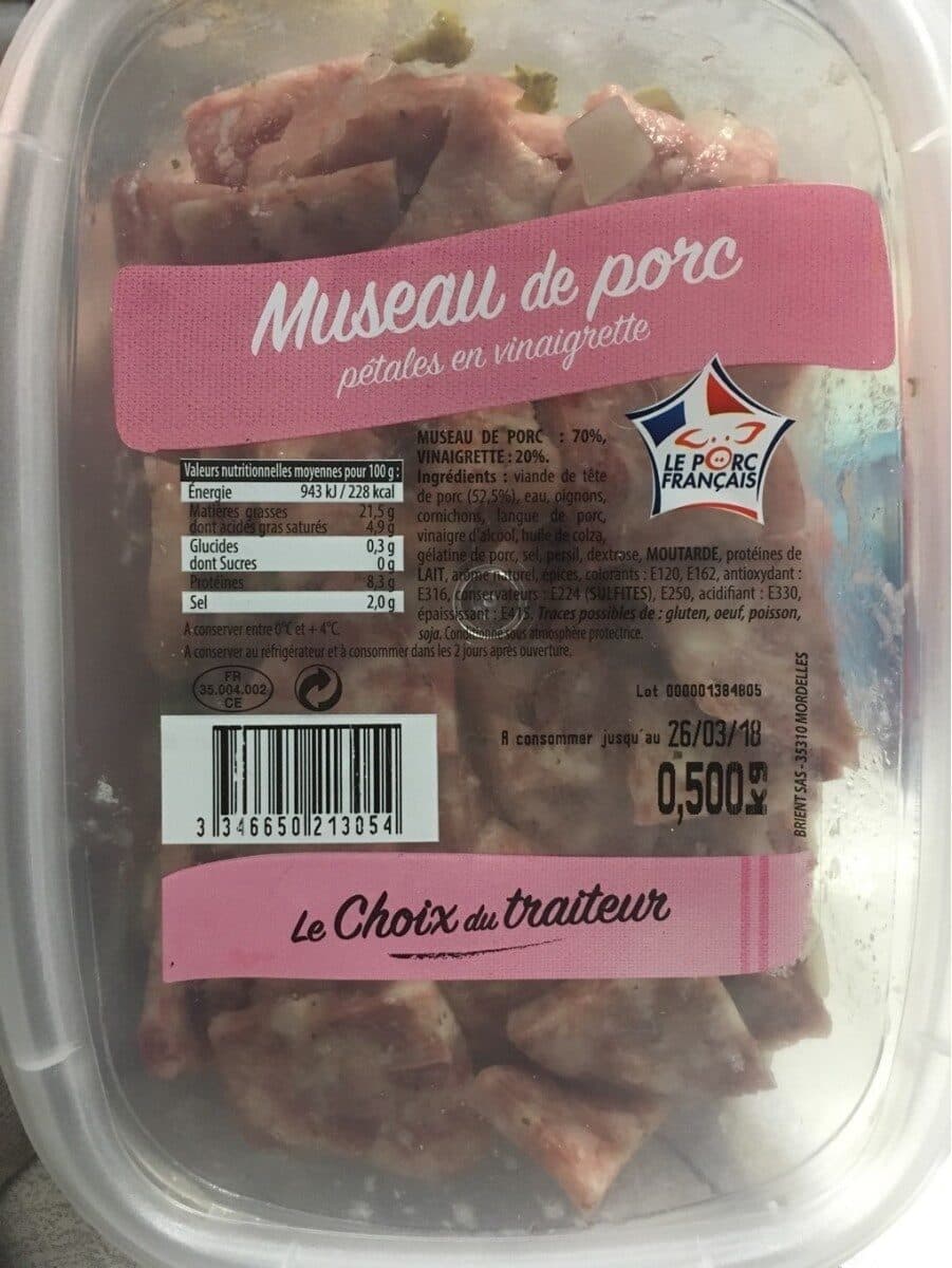 Brient Museau de porc packshot