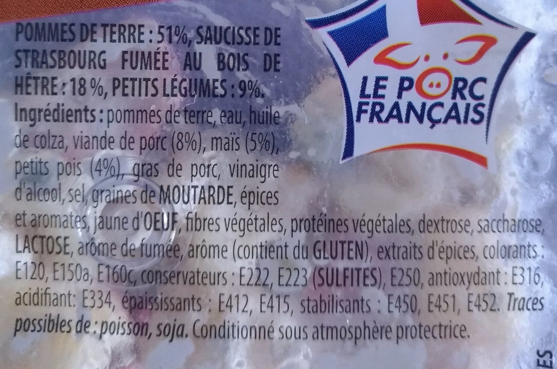 Brient Saucisse de Strasbourg pomme de terre packshot