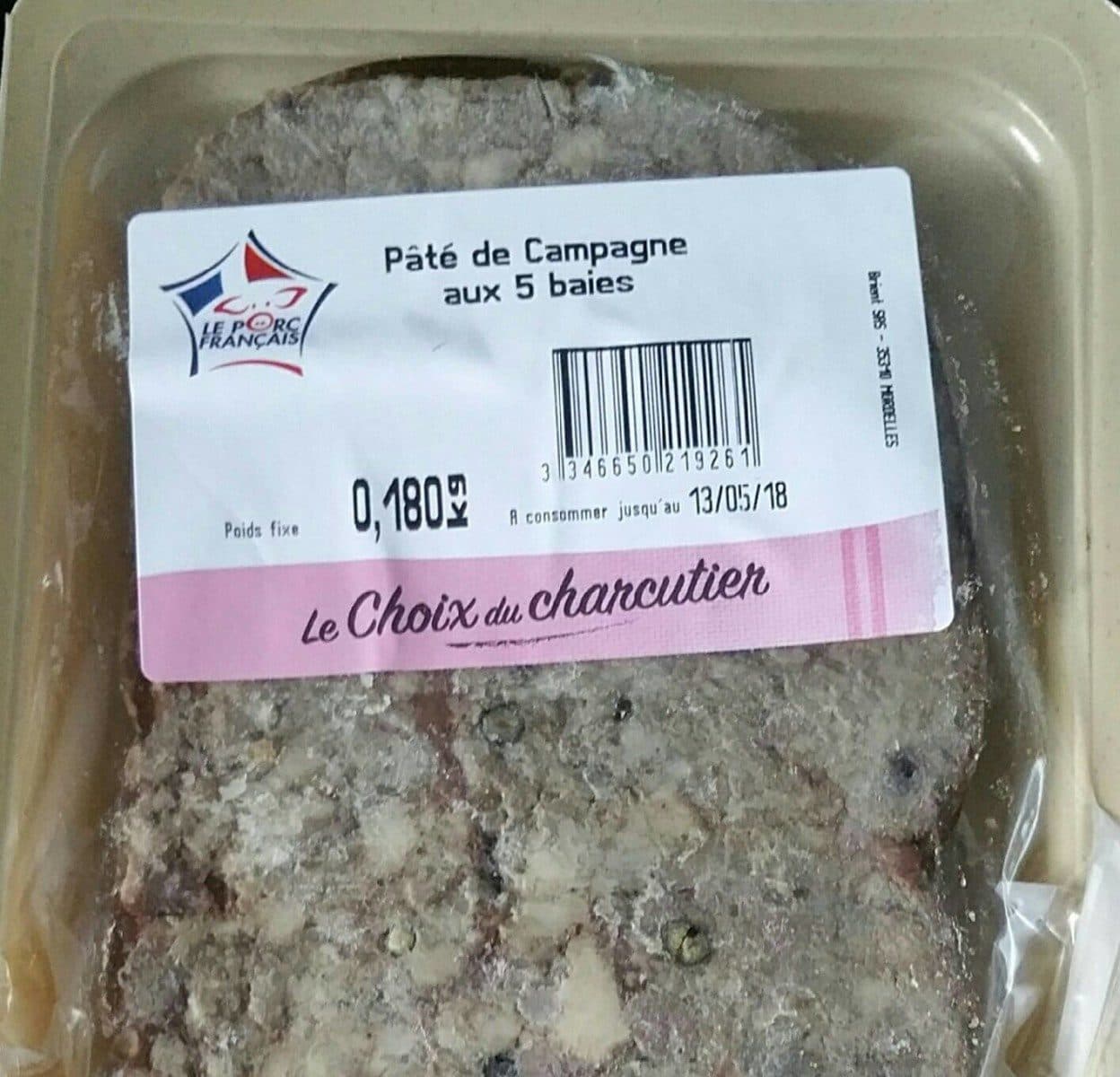 Le Choix du Charcutier Pâté de Campagne aux 5 baies packshot