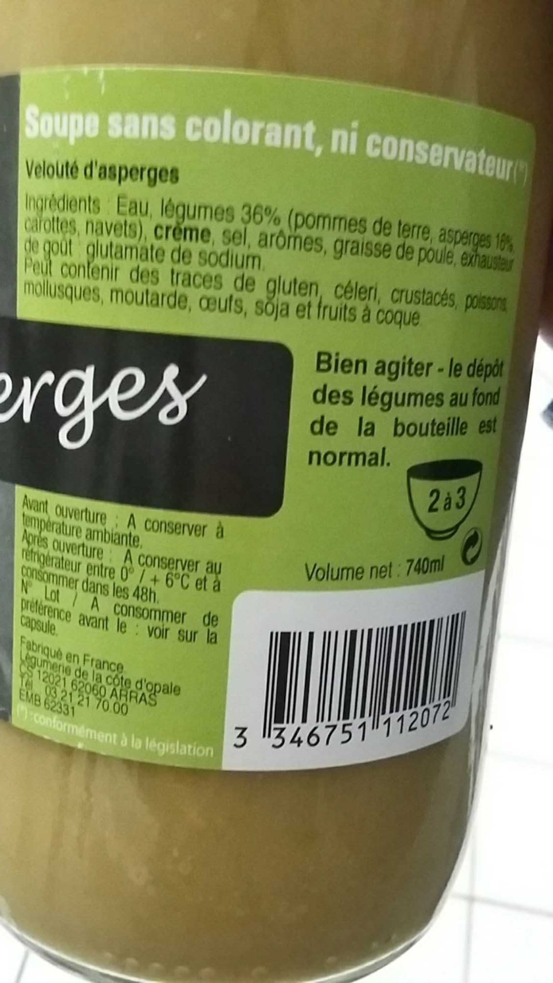 Papy le Jardinier Velouté d'Asperges packshot