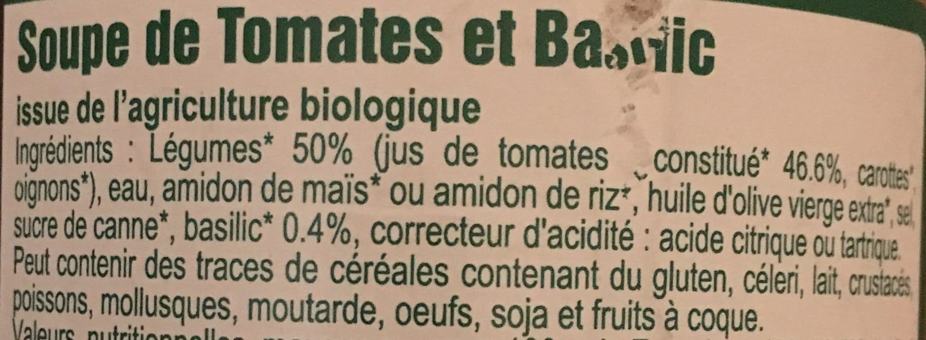 Papy le jardinier Soupe de Tomates et Basilic packshot