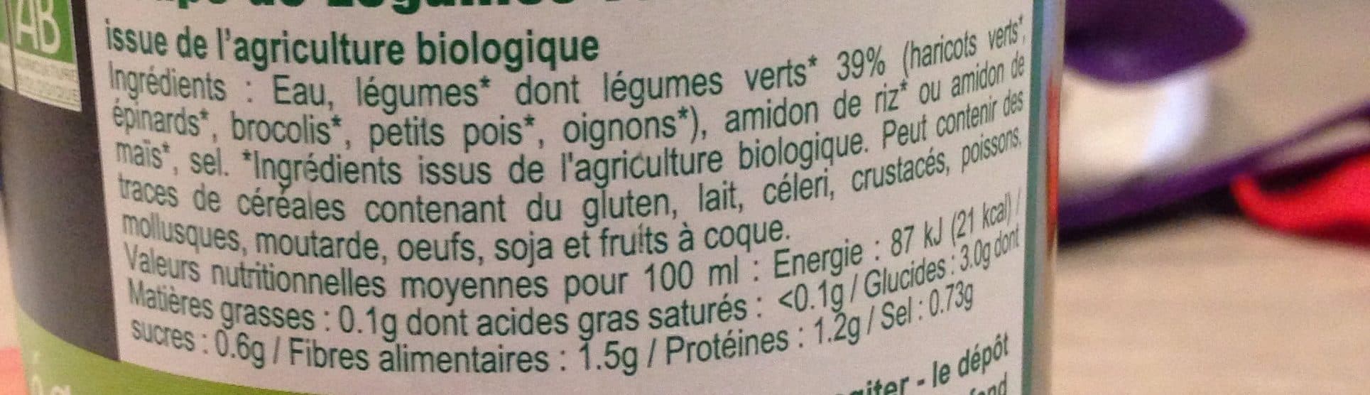 Papy Le Jardinier Soupe de légumes verts bio packshot
