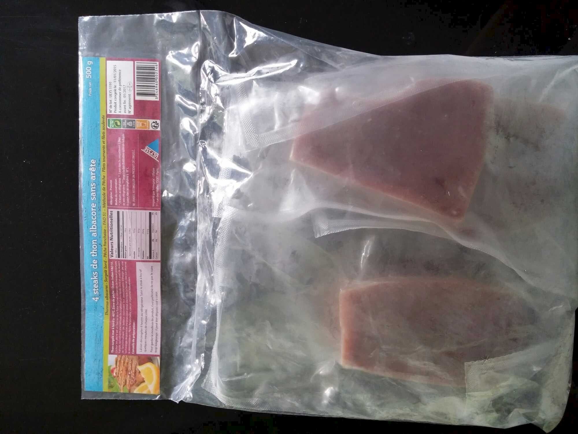 Sapmer Steak de thon albacore sans arête packshot