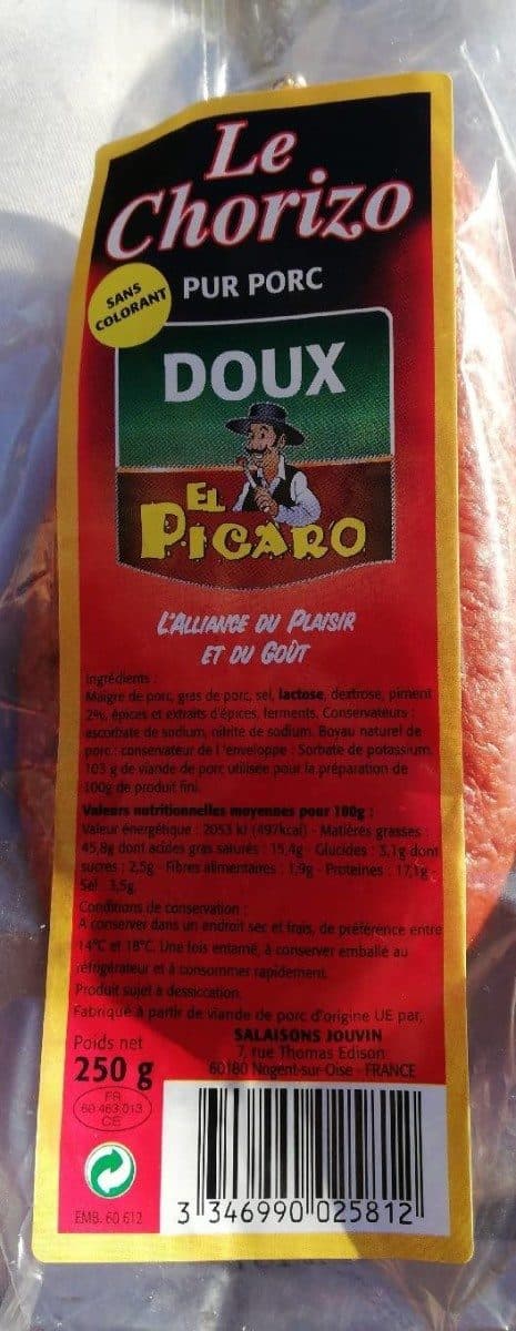 Open Food Facts Chorizo doux packshot