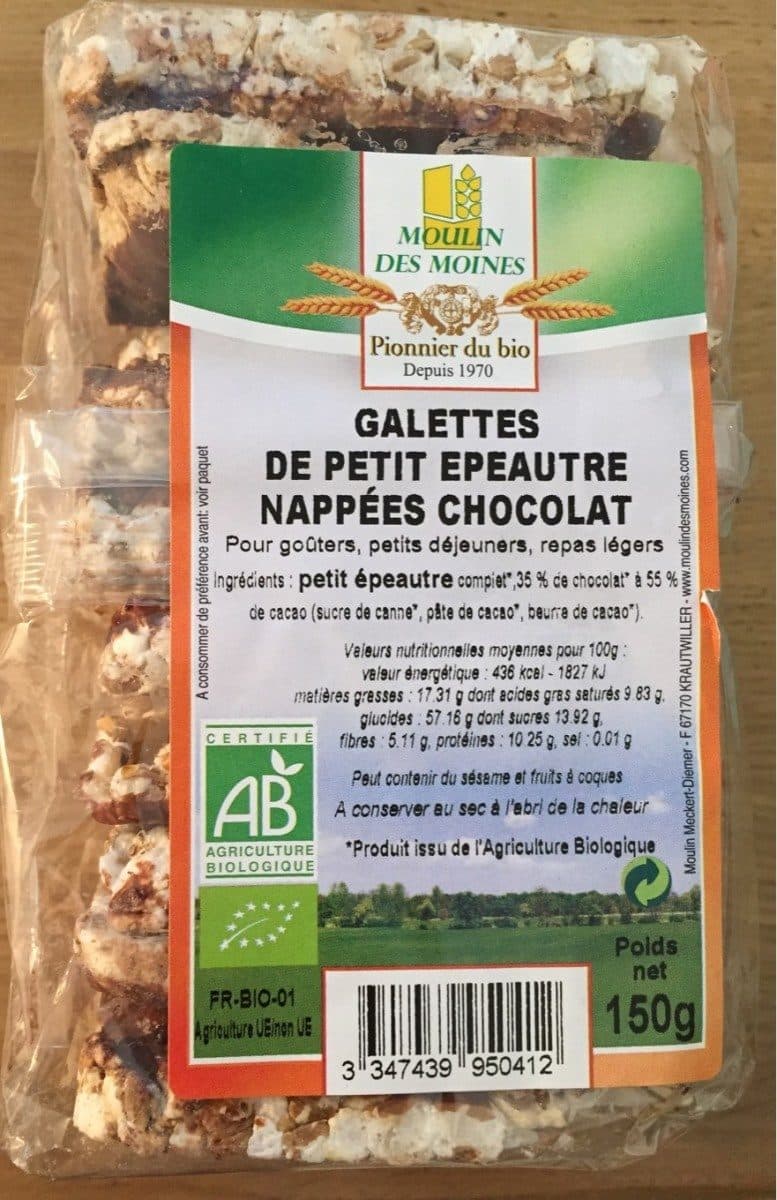 Moulin Des Moins Galettes petit epeautre nappees chocolat packshot