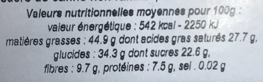 Moulin des Moines Chocolat noir aux raisins secs packshot