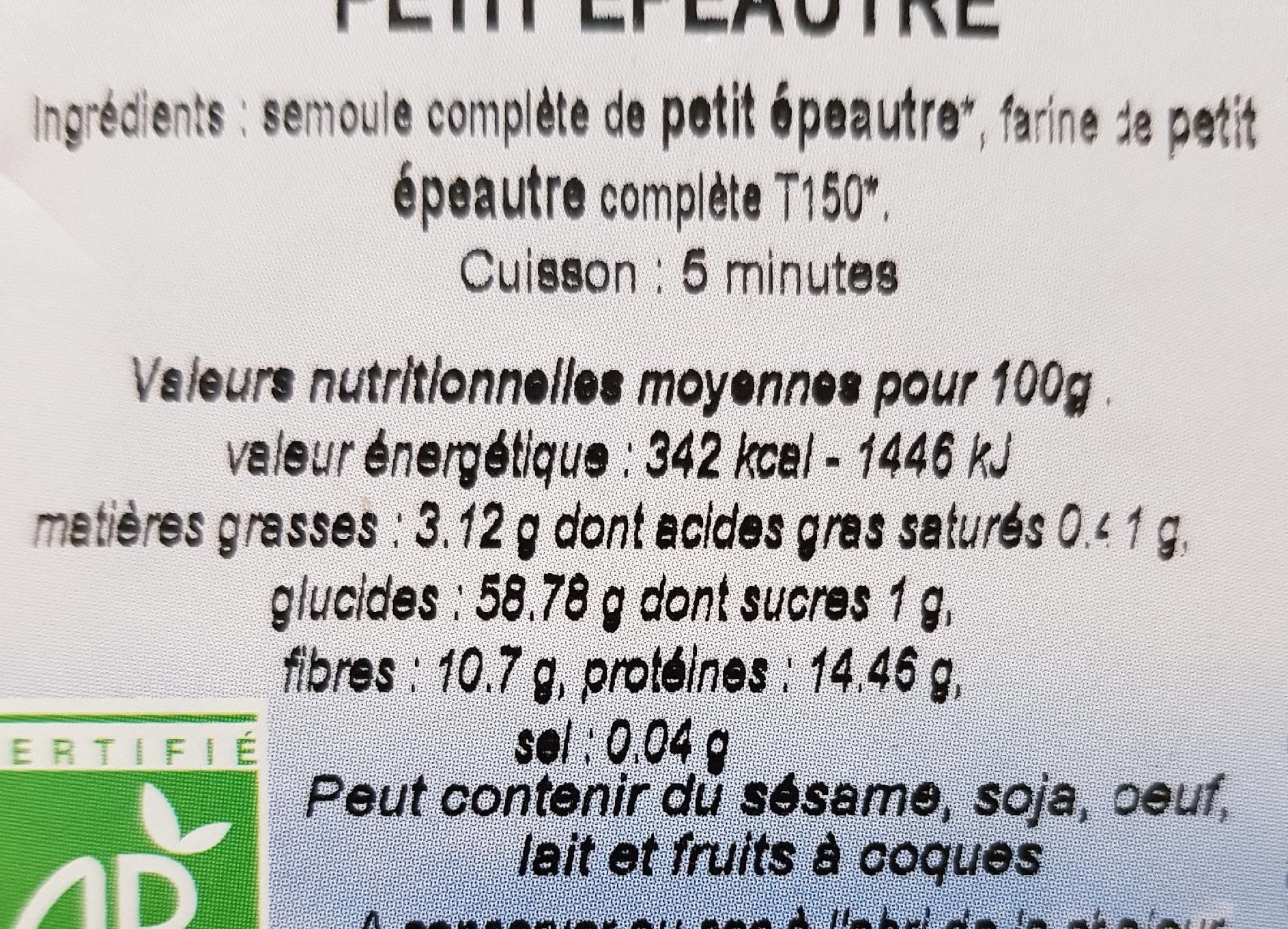 Moulin Des Moines Spirales de petit épeautre packshot