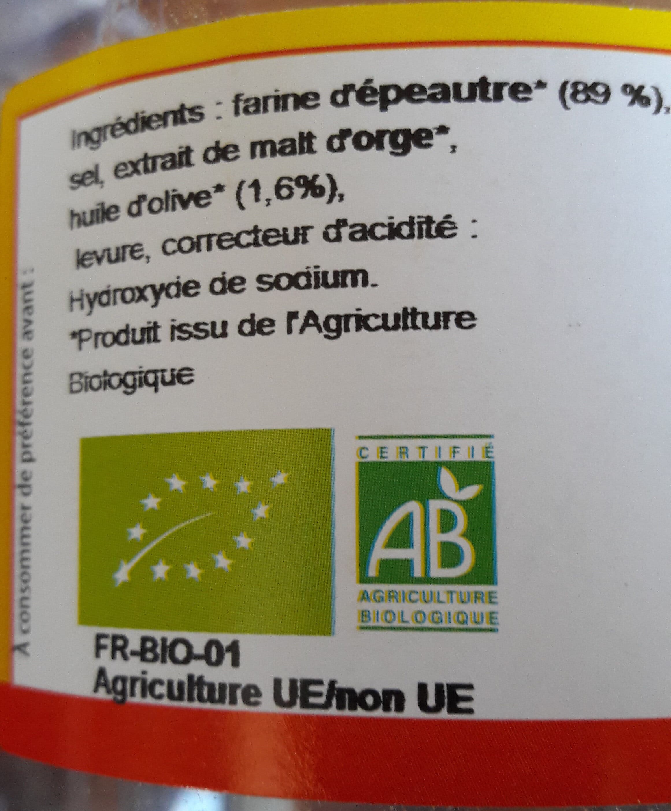 Moulin des moines Bretzels et sticks d'épeautre à l'huile d'olive packshot