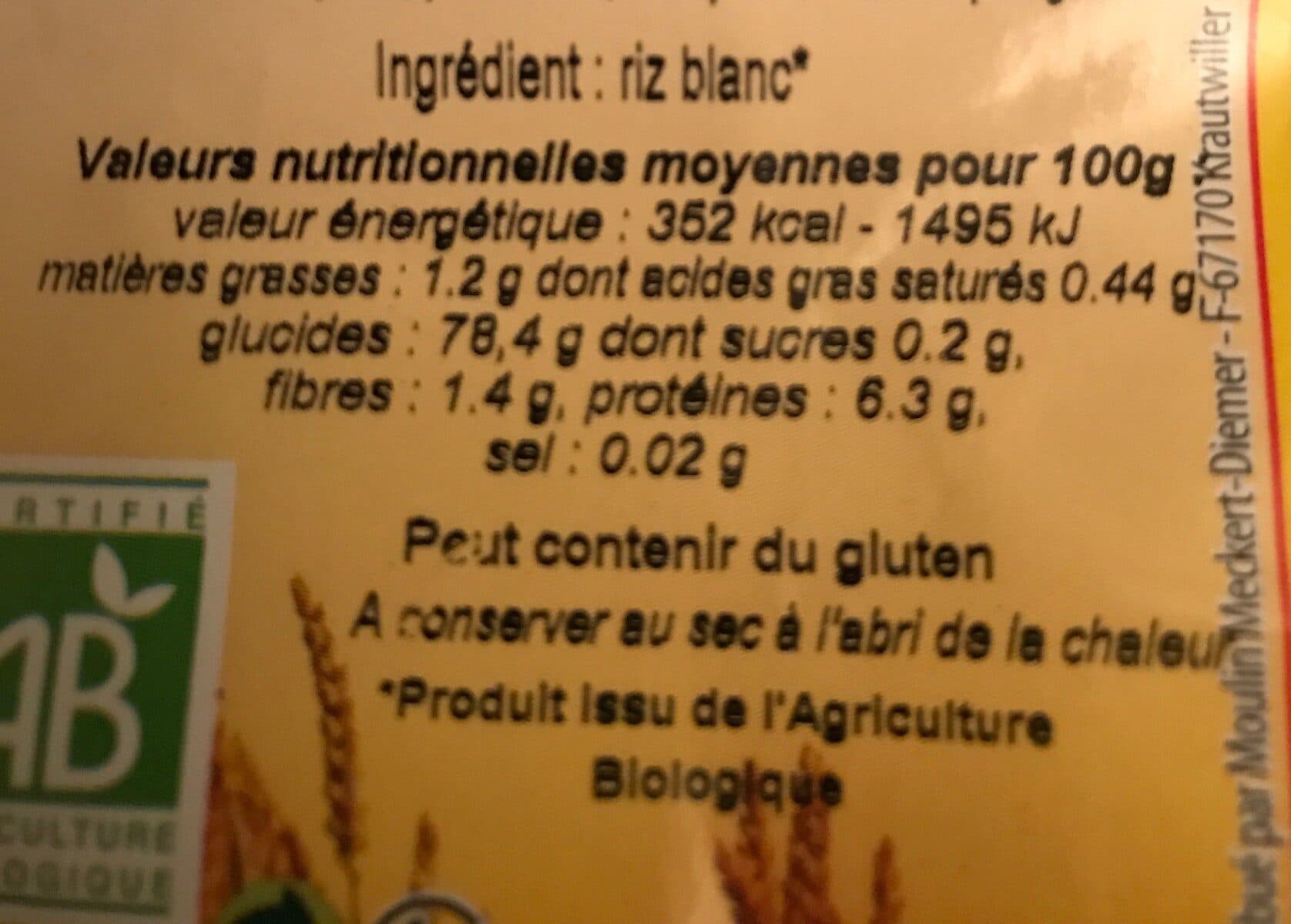 Moulin des Moines Farine de riz blanc packshot