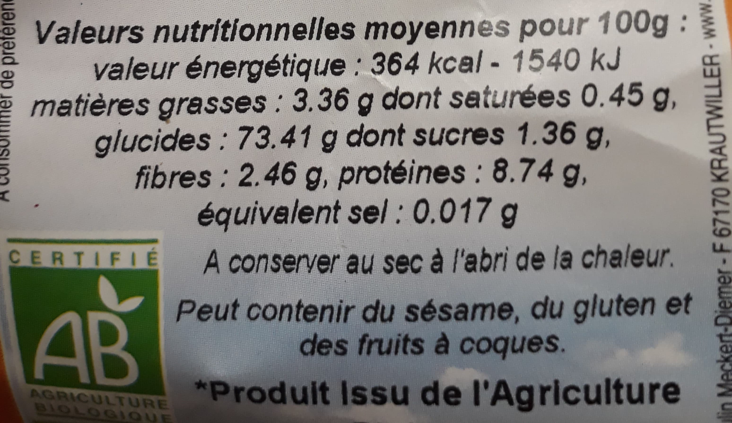 Moulin Des Moines Billettes au Quinoa packshot