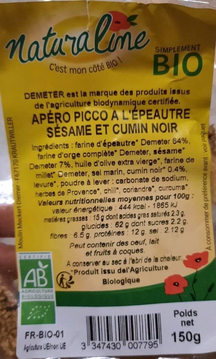 Moulin des moines Apéro à l''épeautre sésame et cumin packshot