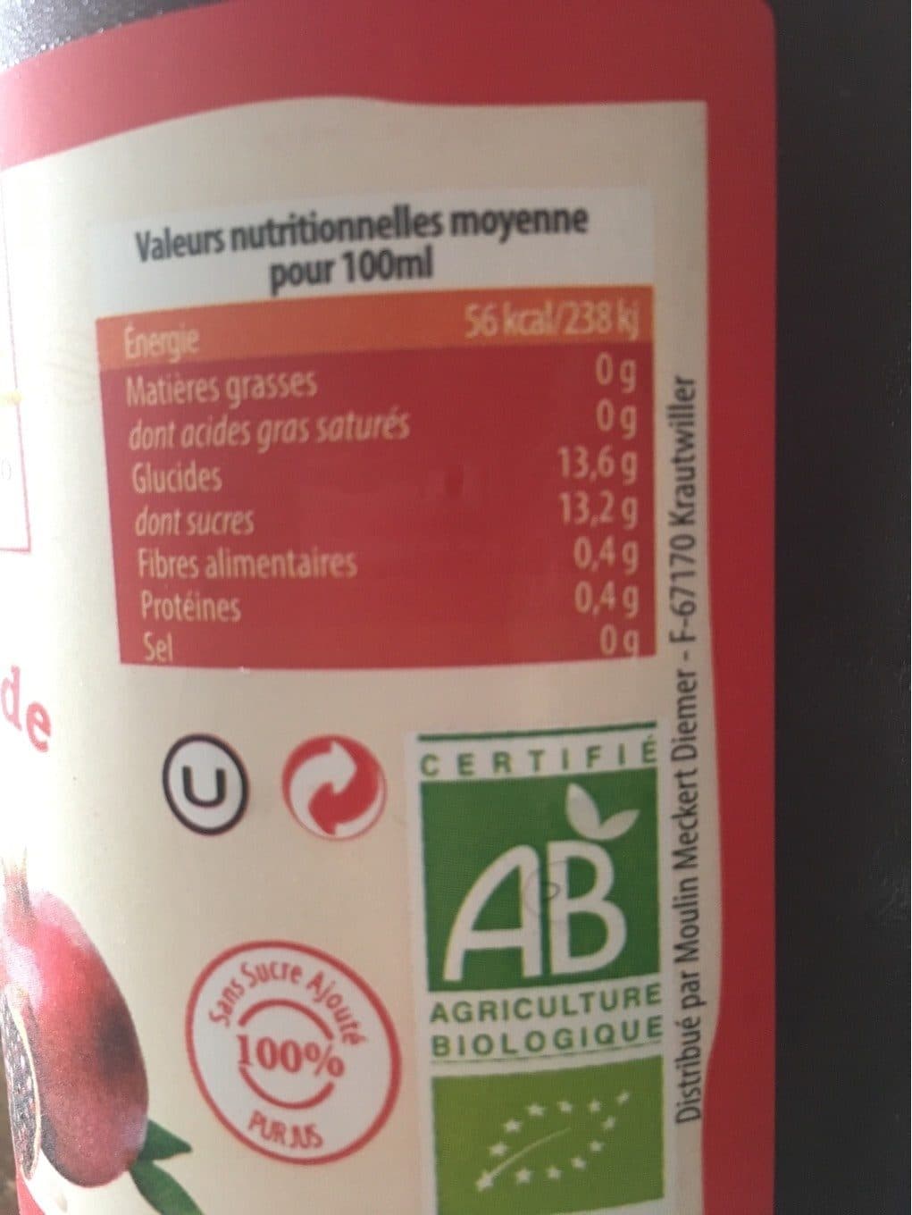 Moulin des moines Jus de grenade packshot