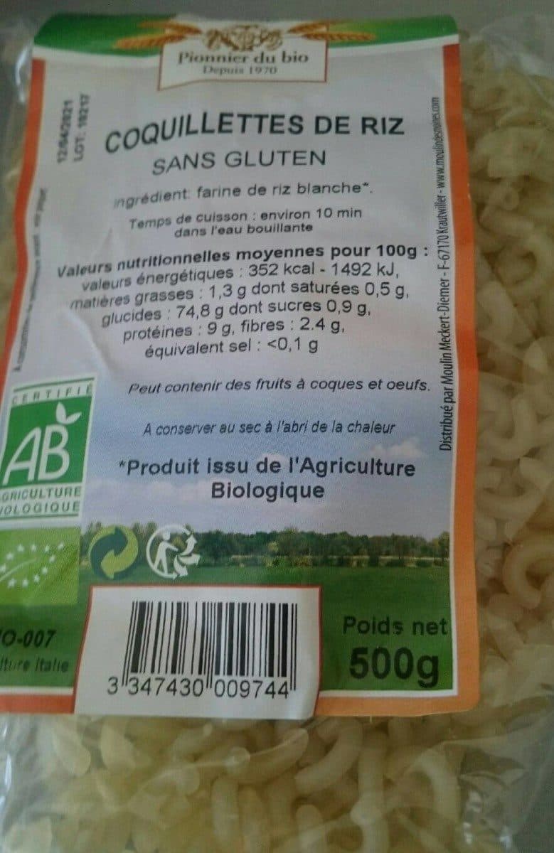 Moulin des moines Coquillettes de riz sans gluten packshot