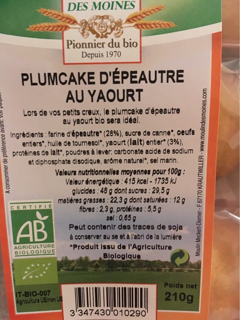 Moulin des moines Gâteaux, Biscuits, Encas packshot