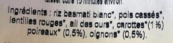 Moulin des moines Riz basmati aux legumes packshot