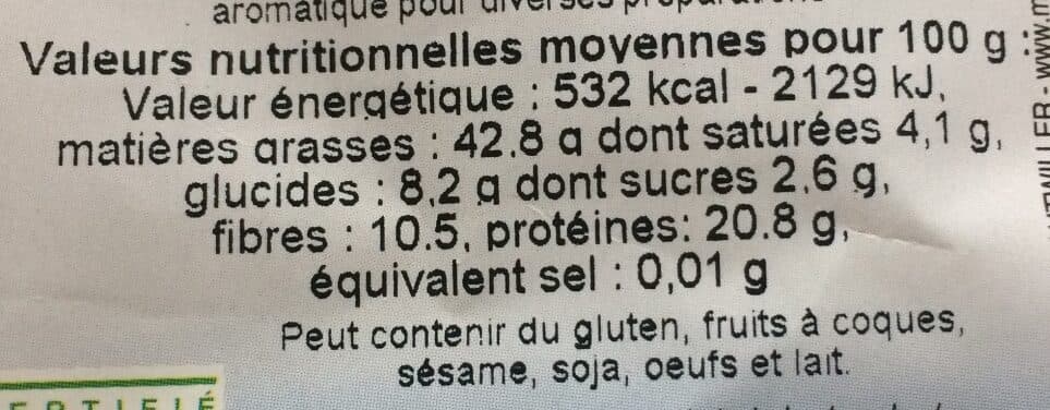 Moulin des Moines Tournesol decortique packshot