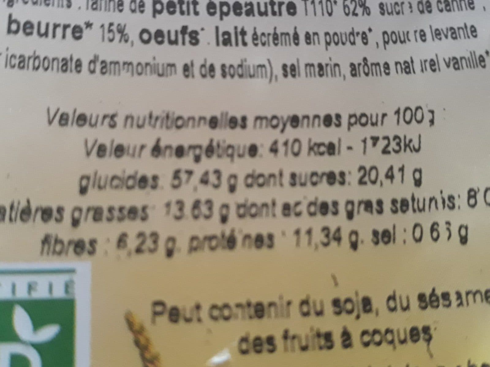 Moulin des moines Petit Beurre Au Petit épeautre packshot