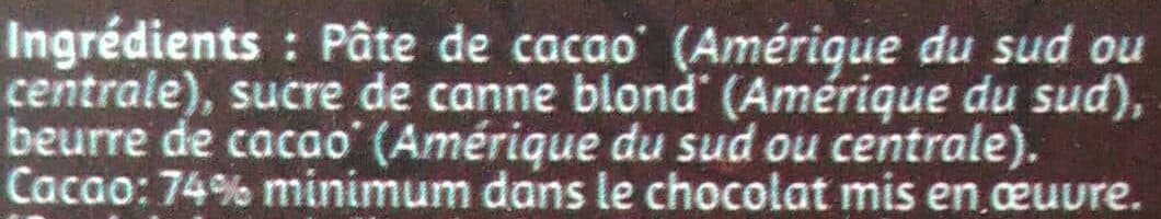 Moulin des moines Chocolat noir bio 74% de cacao packshot