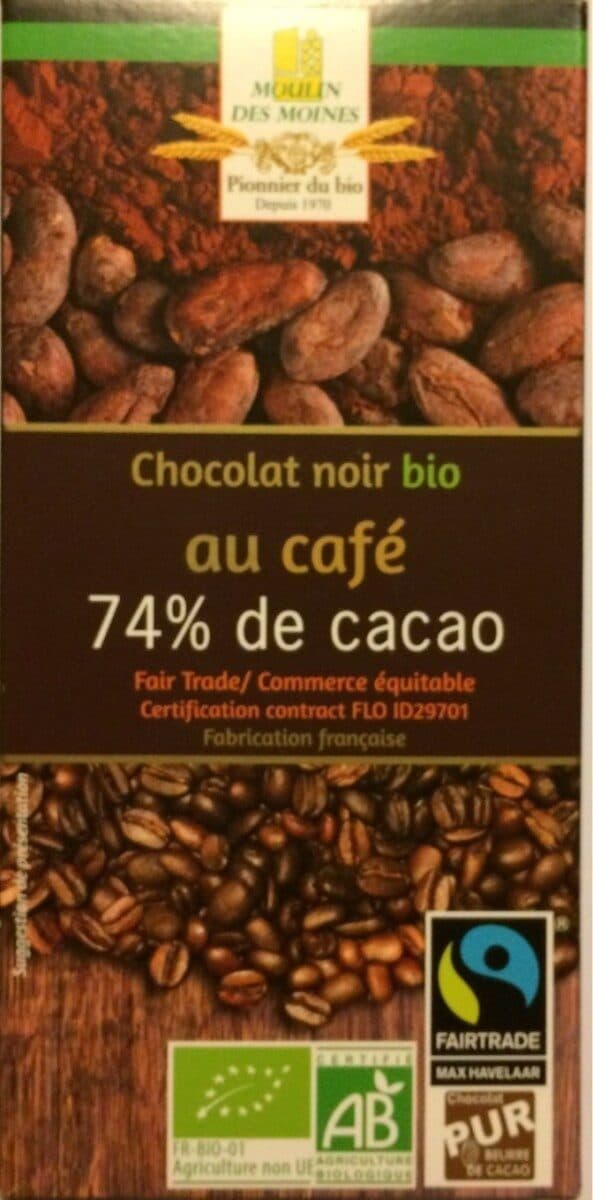 Moulin des moines CHOCOLAT NOIR CAFE BIO EQUITABLE MAX HAVELLAR packshot