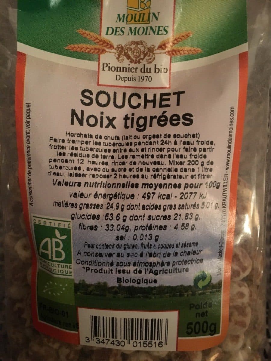 Moulin des moines Souchet noix tigrees packshot