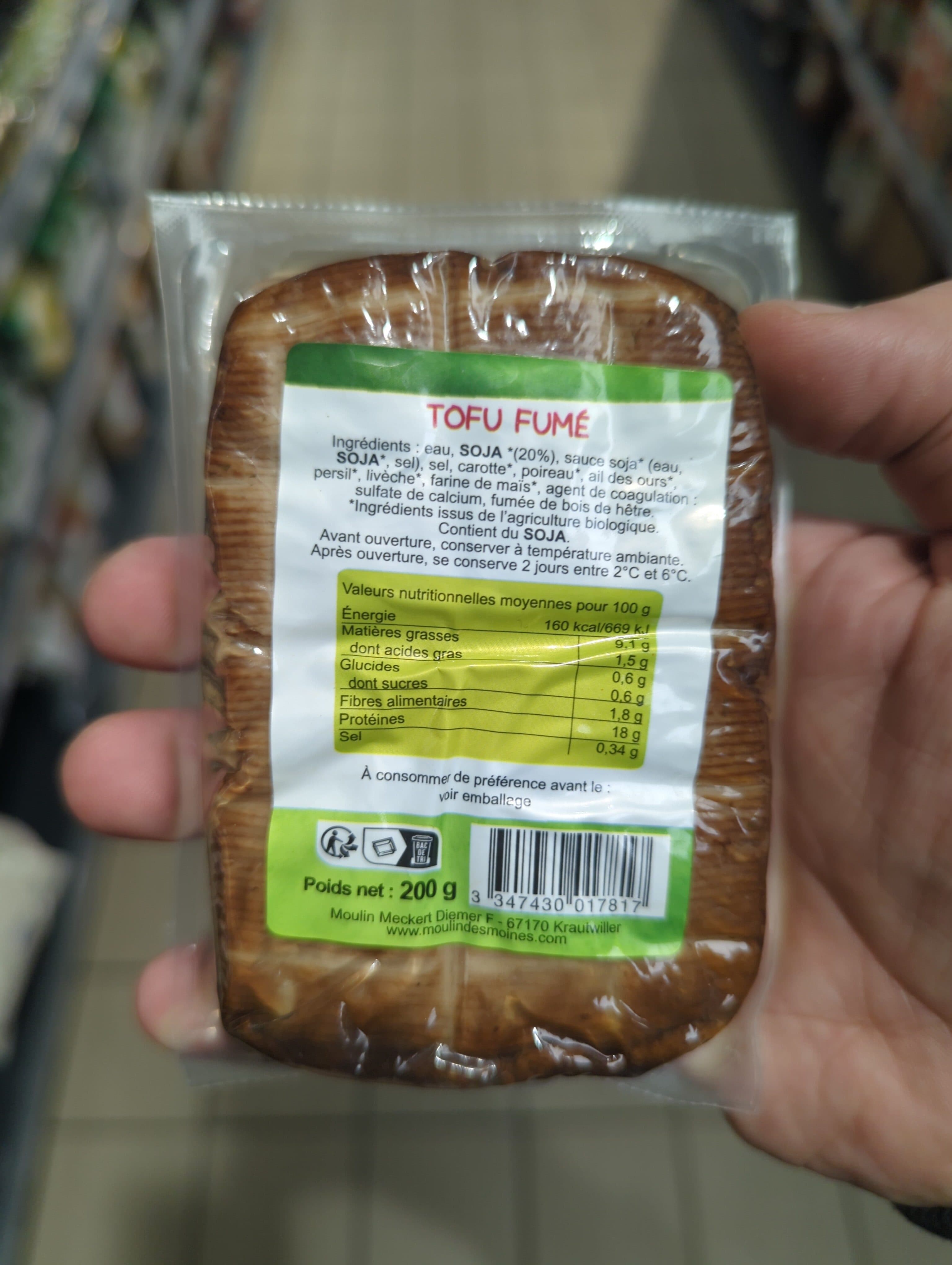 Moulin Des Moines Tofu Bio Fumé packshot