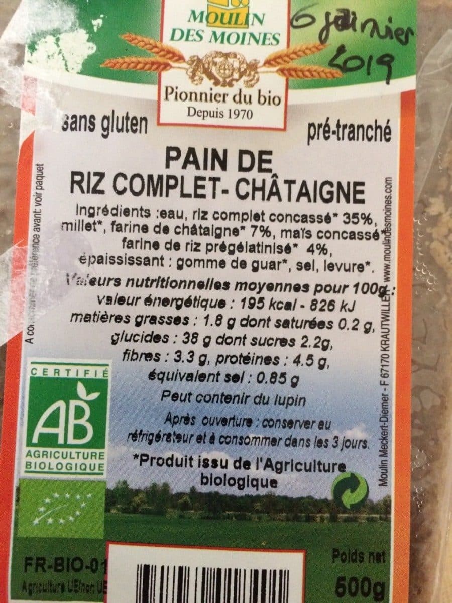 Moulin des Moines Epicerie / Farines, Pains Et Tartines / Pain, Pain Précuit packshot