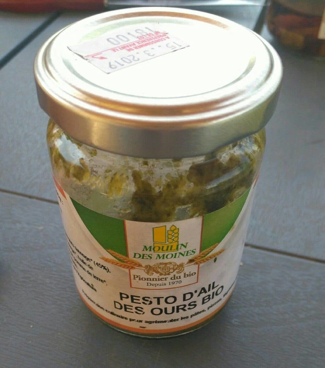 Moulin des moines Pesto d'ail des ours bio packshot