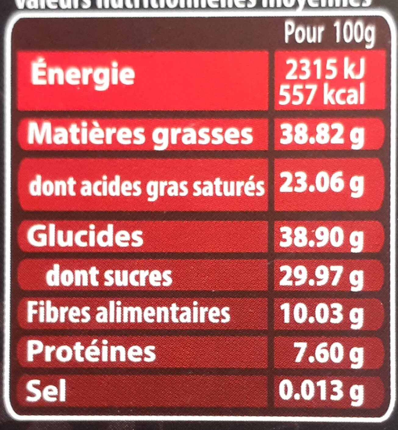 Moulin des moines Chocolat noir aux myrtilles packshot