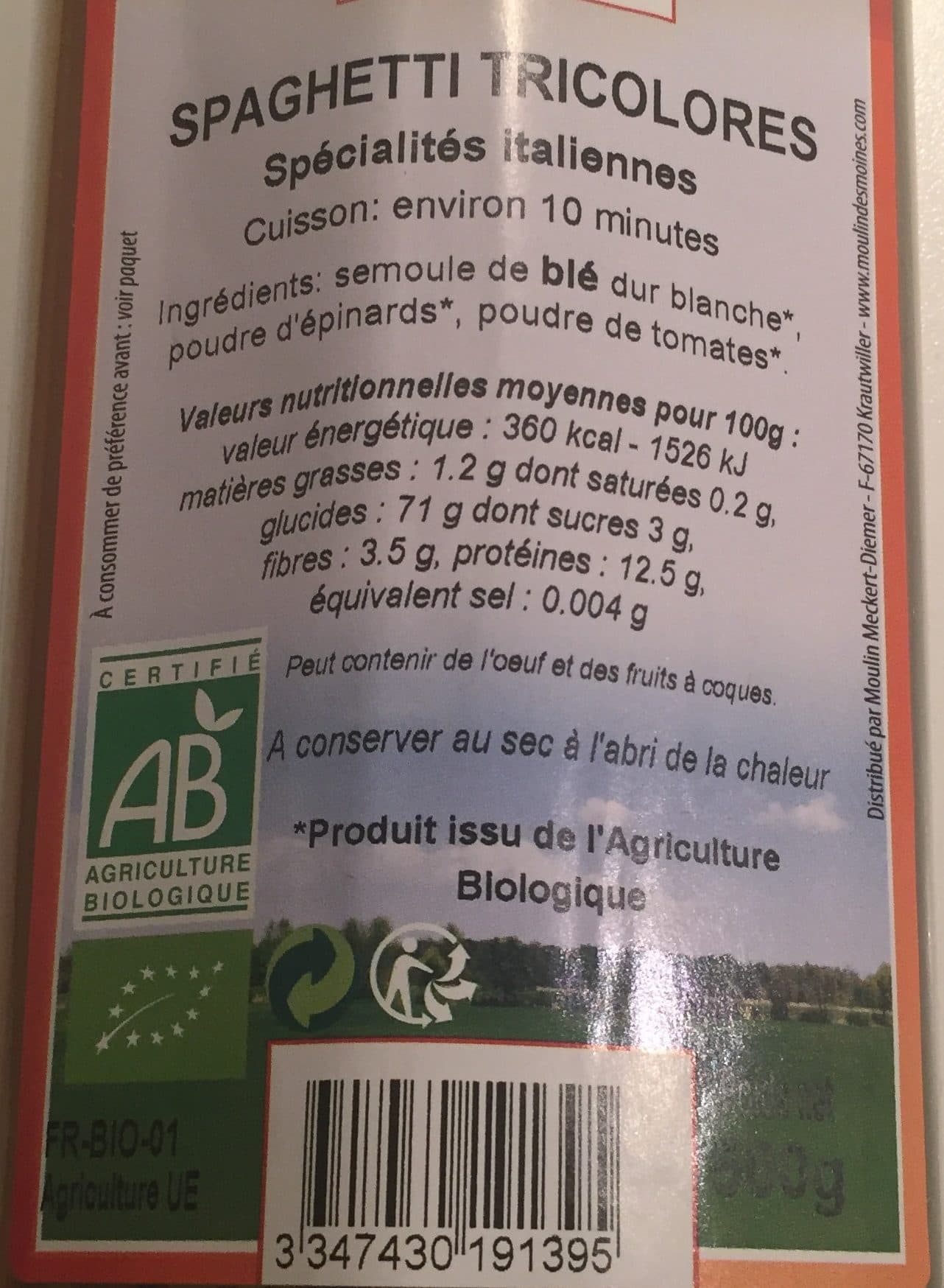 Naturaline Spaghetti tricolores packshot