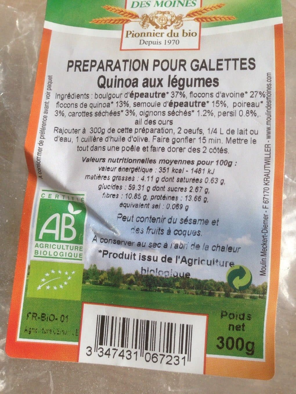 Moulin des moines Préparation pour galettes packshot