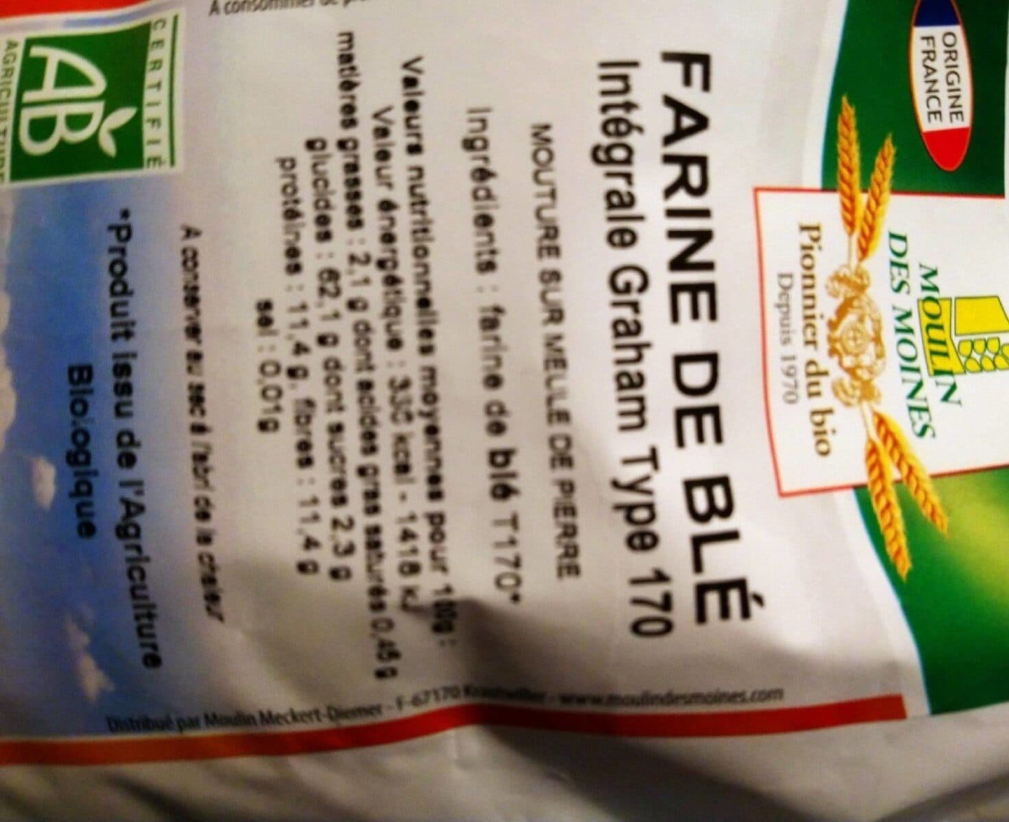 Moulin Des Moines Farine Integrale 170 Graham "Grosse" packshot