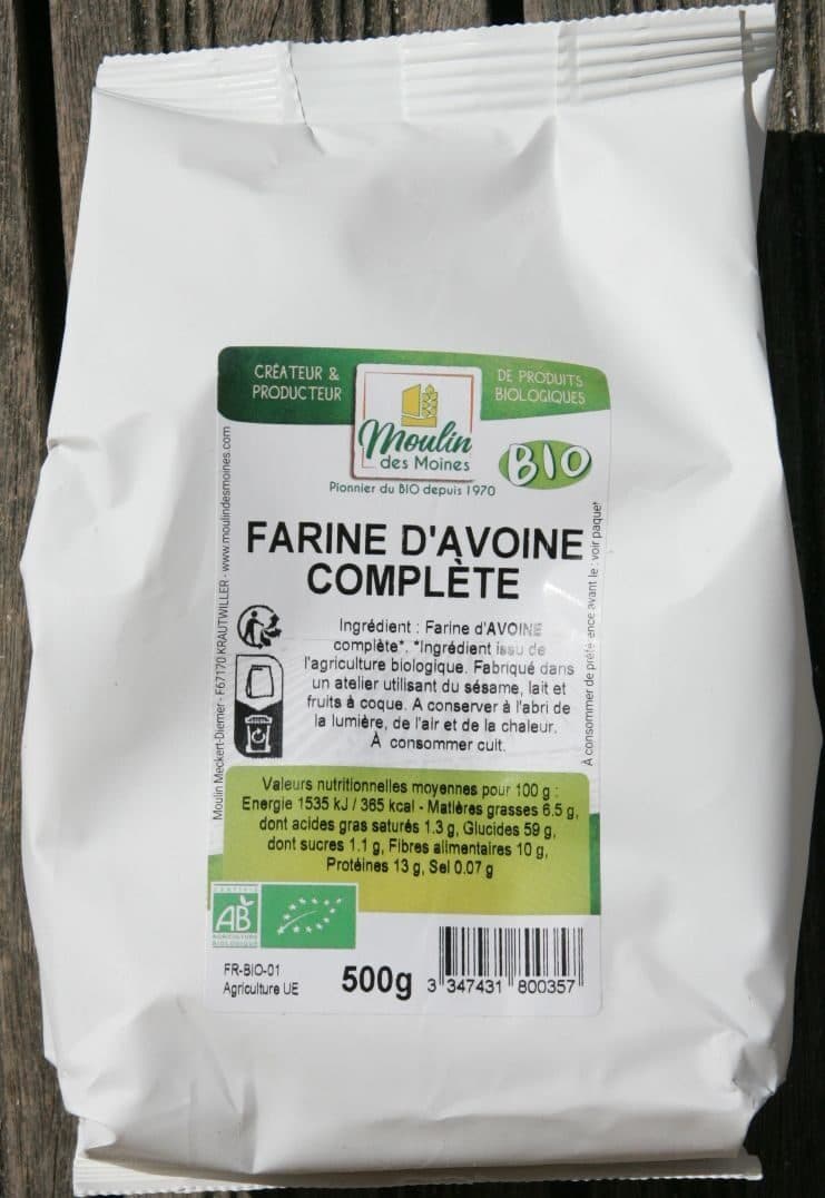 Moulin des moines Farine d'avoine complète packshot