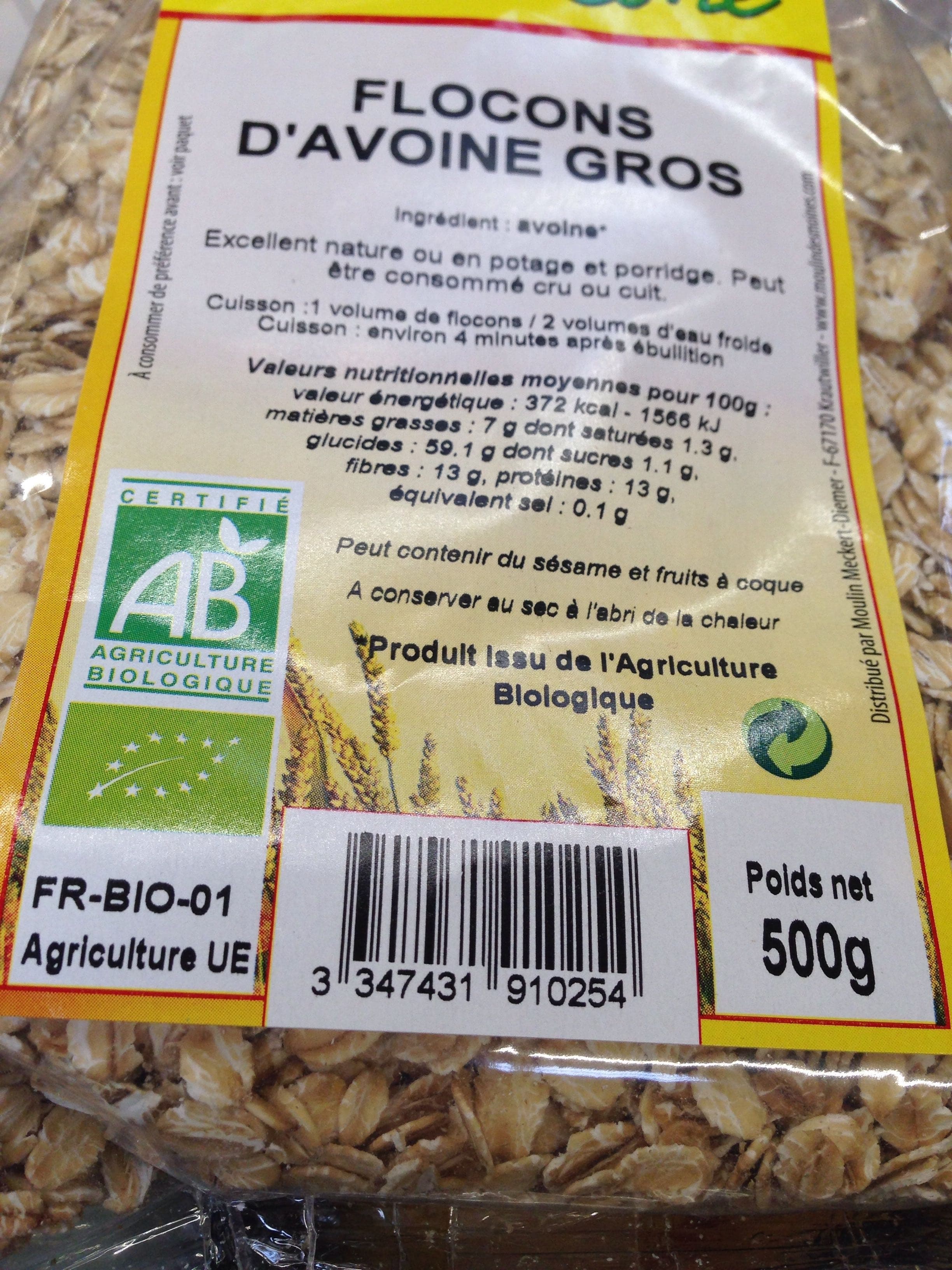 Naturaline Flocons D'avoine packshot